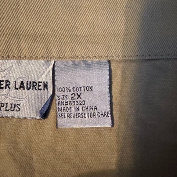 Vintage Jennifer Lauren Button Up Midi Skirt Size 2X Academia Tan Preppy Twee - Picture 5 of 7